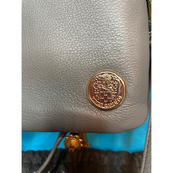 Vince Camuto New York Color Block Leather Crossbody Great Beige Green NWOT - Picture 12 of 15